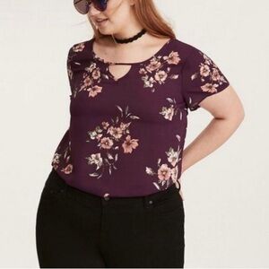 Torrid Georgette Keyhole Blouse Size 0